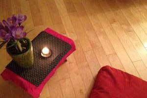 Yoga with Beeswax Candles