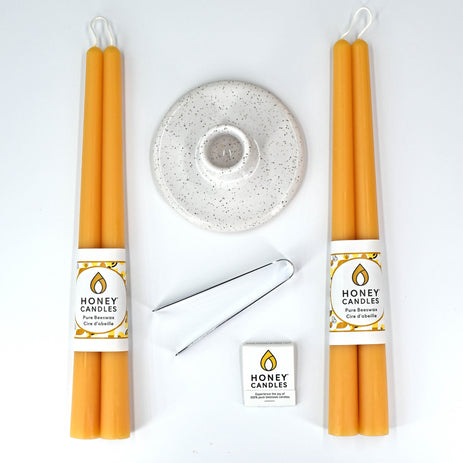 Eek Pottery X Honey Candles Candlestick Gift Set